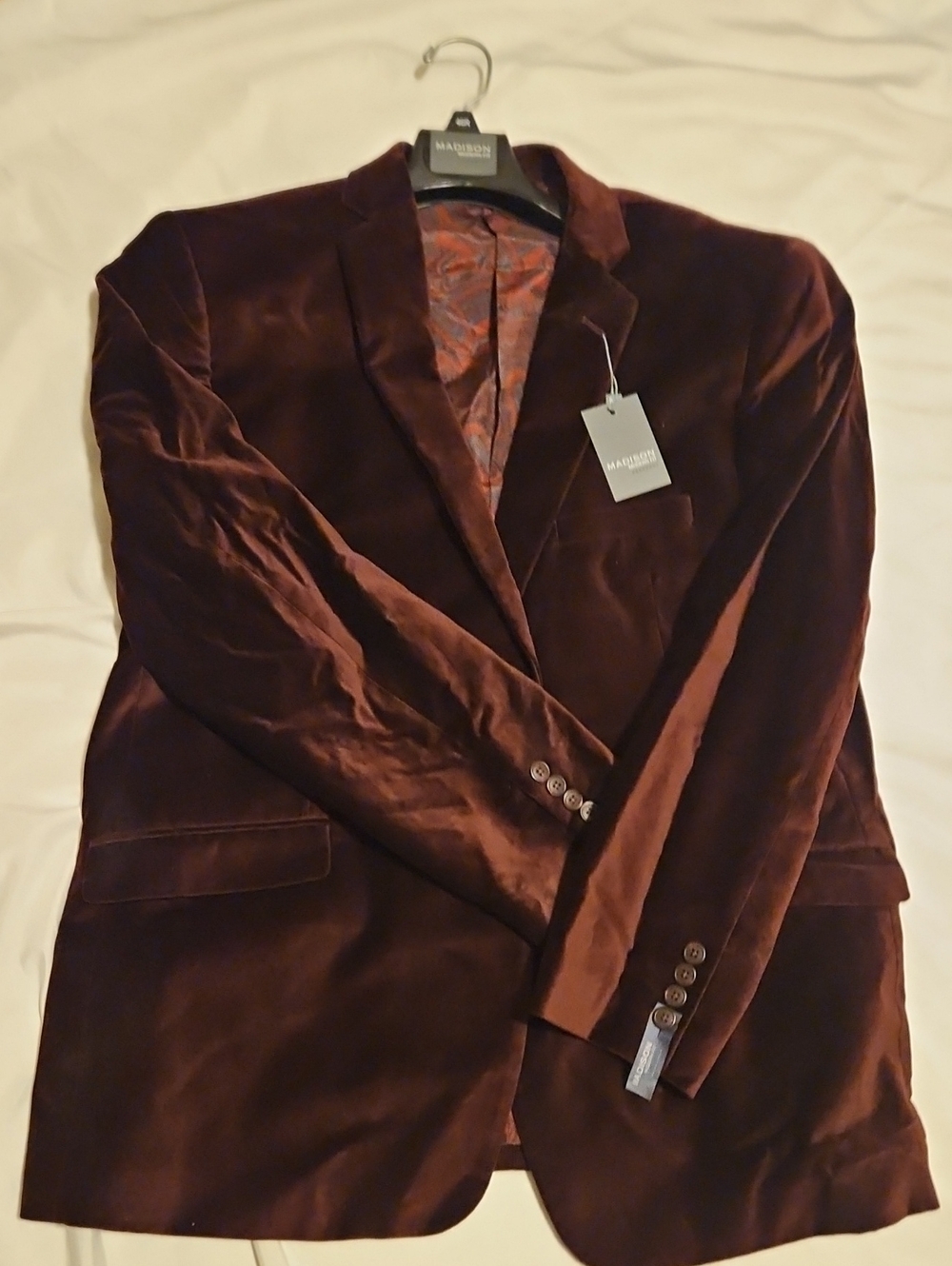 Madison Burgundy Velvet Sport Coat